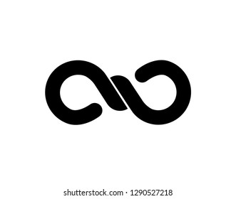 Knot icon in the form of infinity shape. Vector illustration