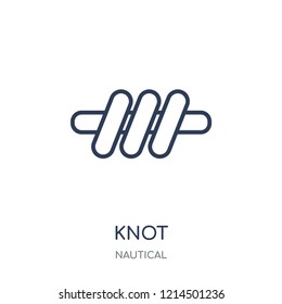 Knot icon. Knot linear symbol design from Nautical collection. Simple outline element vector illustration on white background.