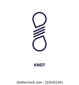 knot icon from nautical collection. Thin linear knot, tie, decoration outline icon isolated on white background. Line vector knot sign, symbol for web and mobile