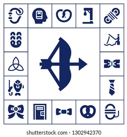  knot icon set. 17 filled knot icons.  Simple modern icons about  - Carabiner, Pretzel, Triquetra, Bow, Fishing, Bow tie, Tie, Memorize, Death penalty, Gallow, Rope