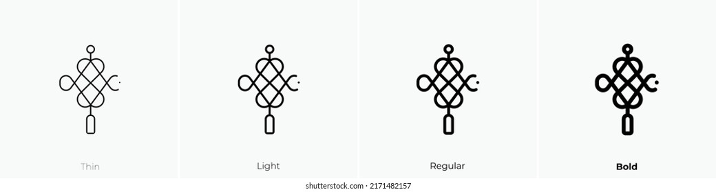 knot icon. Thin, Light Regular And Bold style design isolated on white background
