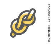 Knot Knotted Rope Vector icon Cartoon illustration