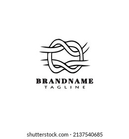 knot logo cartoon icon design template black modern isolated vector illustration
