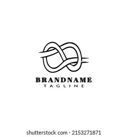 knot logo cartoon icon design template black modern isolated vector illustration