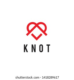 Knot love logo icon design vector template