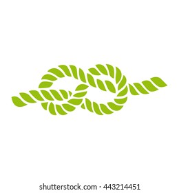 Knot, marine theme icon, vector illustration on white background.