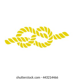 Knot, marine theme icon, vector illustration on white background.