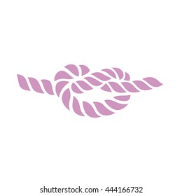 Knot, marine theme icon, vector illustration on white background.