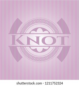 Knot pink emblem. Vintage.