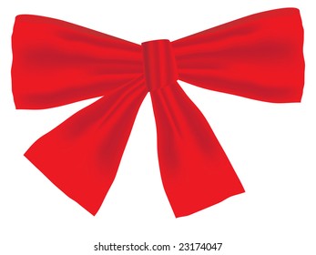 Knot of red tape. Vector illustration