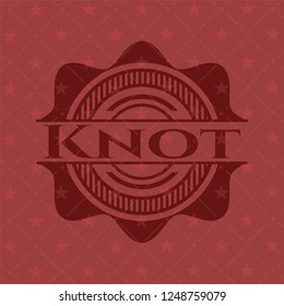 Knot retro red emblem
