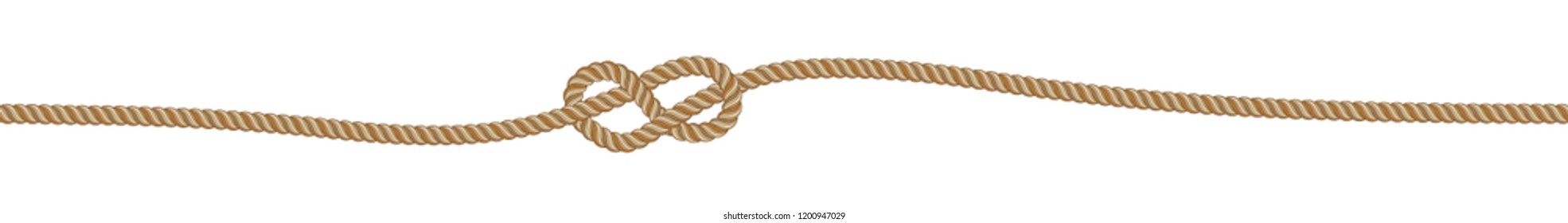 knot of rope on a white background