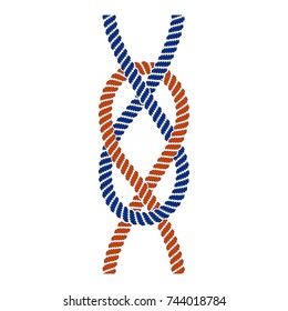 Knot of rope vector illustration.