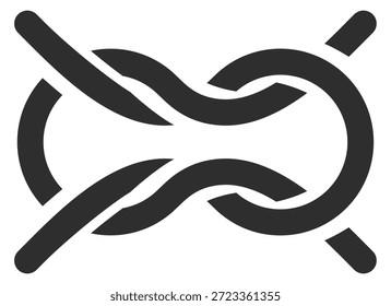 Un nudo se muestra en blanco y negro