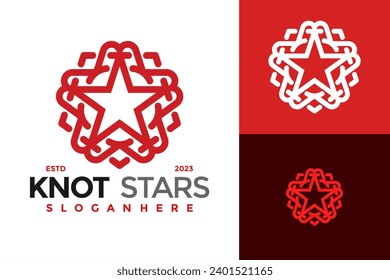 Ilustración del símbolo del vector de diseño de Knot Star
