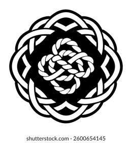 Knot tattoo icon designed in glyph style