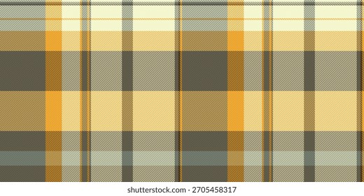 Tela a cuadros de la textura del nudo, comprobación de fondo del patrón del tinte. Manta tartán textil Vector sin costuras en colores claros y ámbar paleta.