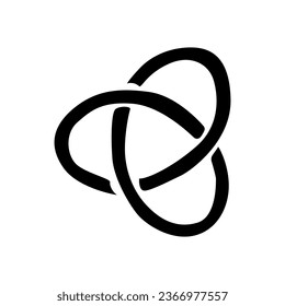 knot theory. A black and white image of an infinity symbol conveys its simplicity, elegance, and eternal continuity. The high contrast captures its fluid, interlocking pattern, 