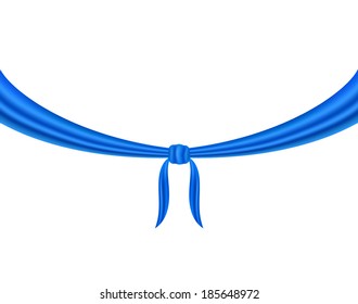 Knot tied in blue design