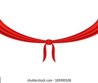 Knot tied in red design