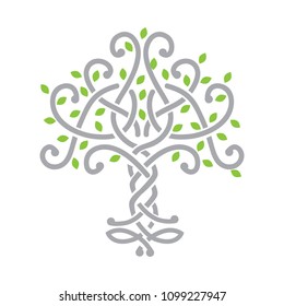 Knot tree. logo icon