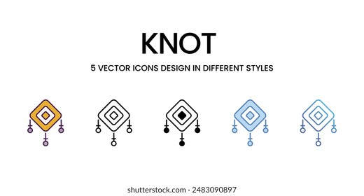 Knotenvektorsymbole Set Stock Illustration