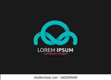knot vector logo. circular vector logo. wrapped around concept logo. 
