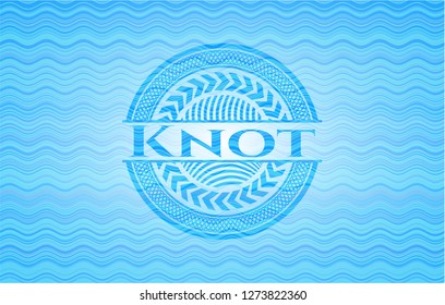 Knot water concept emblem background.