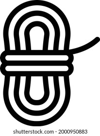 knot with white background. kont is a symbol of millitary.colour line icon.
