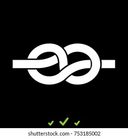 Knot white icon .
