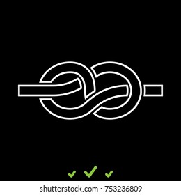 Knot white icon .