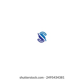 Knot wrap letter S logo design concept. 