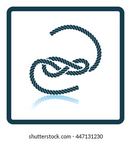 Knoted rope  icon. Shadow reflection design. Vector illustration.