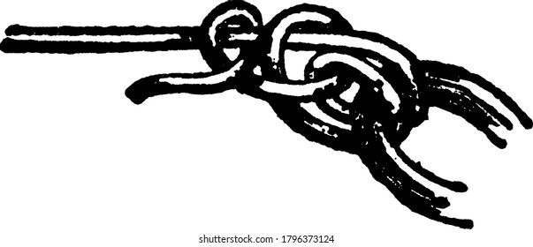 Knots and splices include all the various methods of tying, fastening, and joining ropes or cords. Generally, the requirements of a useful knot may be stated to be that it should neither 'slip' nor '