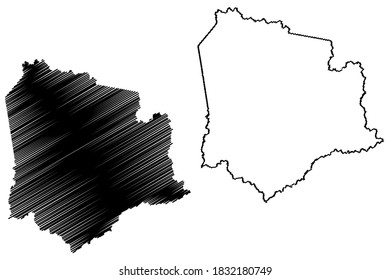 Knott County, Kentucky (U.S. county, United States of America, USA, U.S., US) map vector illustration, scribble sketch Knott map