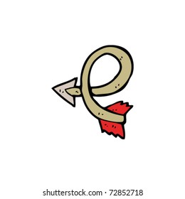 knotted arrow cartoon