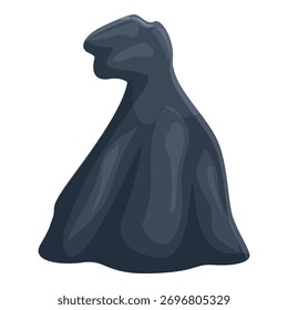 Saco de lixo preto com nós, cheio de lixo, em pé, na vertical, pronto para descarte