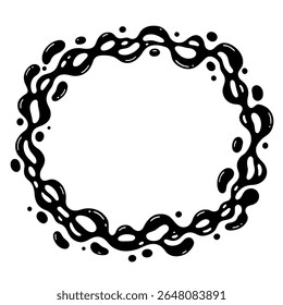 Knotted Circular Frame with Braided Motif for Folk, Tribal, or Symbolic Designs