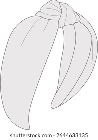 Knotted Head band Technical Drawing