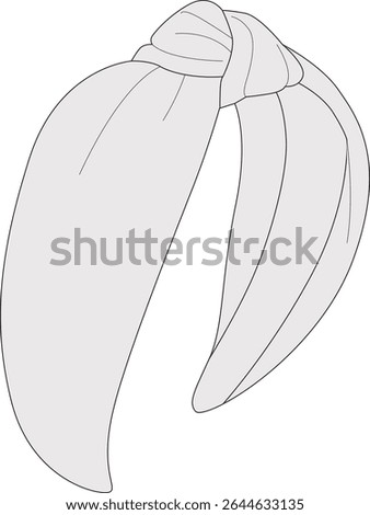 Knotted Head band Technical Drawing