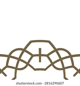 Knotted Octagon Chain Frame with Top Copy Space, Celtic Cross Knot Vector
