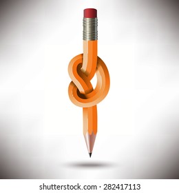Knotted Pencil Blocked Concept