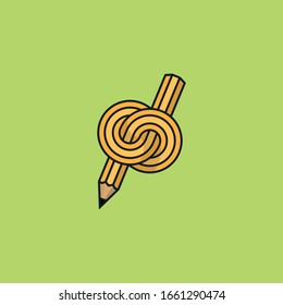 Ilustración vectorial con boquilla para el Día del Lápiz el 30 de marzo. Los escritores bloquean el símbolo de color.