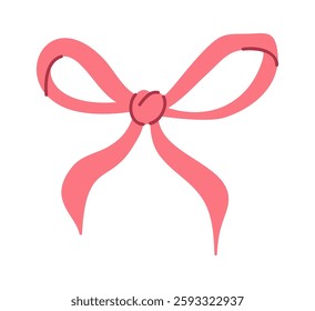 Knotted ribbon string bow decoration