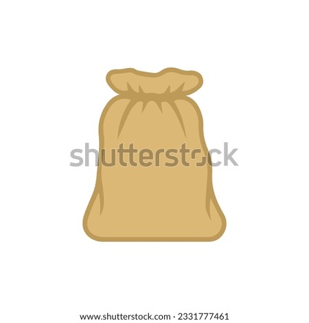 Knotted sack icon. Vector illustration. Flat design.