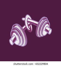 Knotted weight barbell 