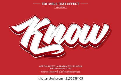 Know 3D editable text effect template