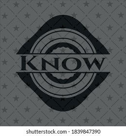 Know black emblem. Vintage. Vector Illustration. Detailed. 