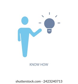 know how concept line icon. Simple element illustration. know how concept outline symbol design.