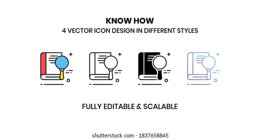 Know How Vector illustration icons in different style